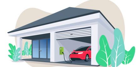 EV in garage