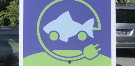 Electric vehicle charging sign
